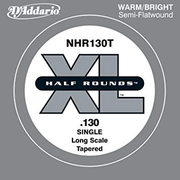 D'Addario NHR130T - SNGL BASS HALF RND 130 LNG TPR