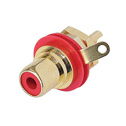 Neutrik NYS367-2 - Red RCA Chassis Jack -Gold Plated