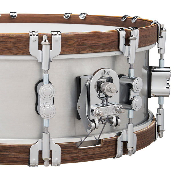 PDP Concept Select 5x14 Snare Drum - Aluminum with Walnut Wood Hoops