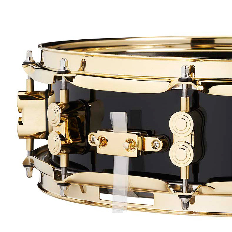PDP Eric Hernandez European 6-Ply Maple Signature Edition 4x14 Snare Drum - Piano Black Lacquer w/ Gold Hardware