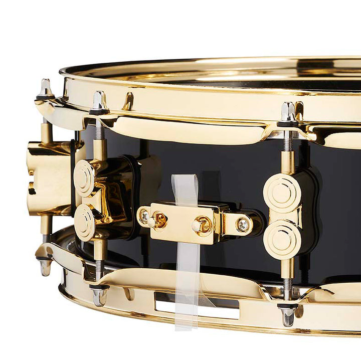 PDP Eric Hernandez European 6-Ply Maple Signature Edition 4x14 Snare Drum - Piano Black Lacquer w/ Gold Hardware