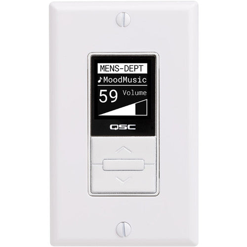 QSC Decora-Style Multi-Function Wallmount Controller for use with MP-M Series Zone Mixers (White)