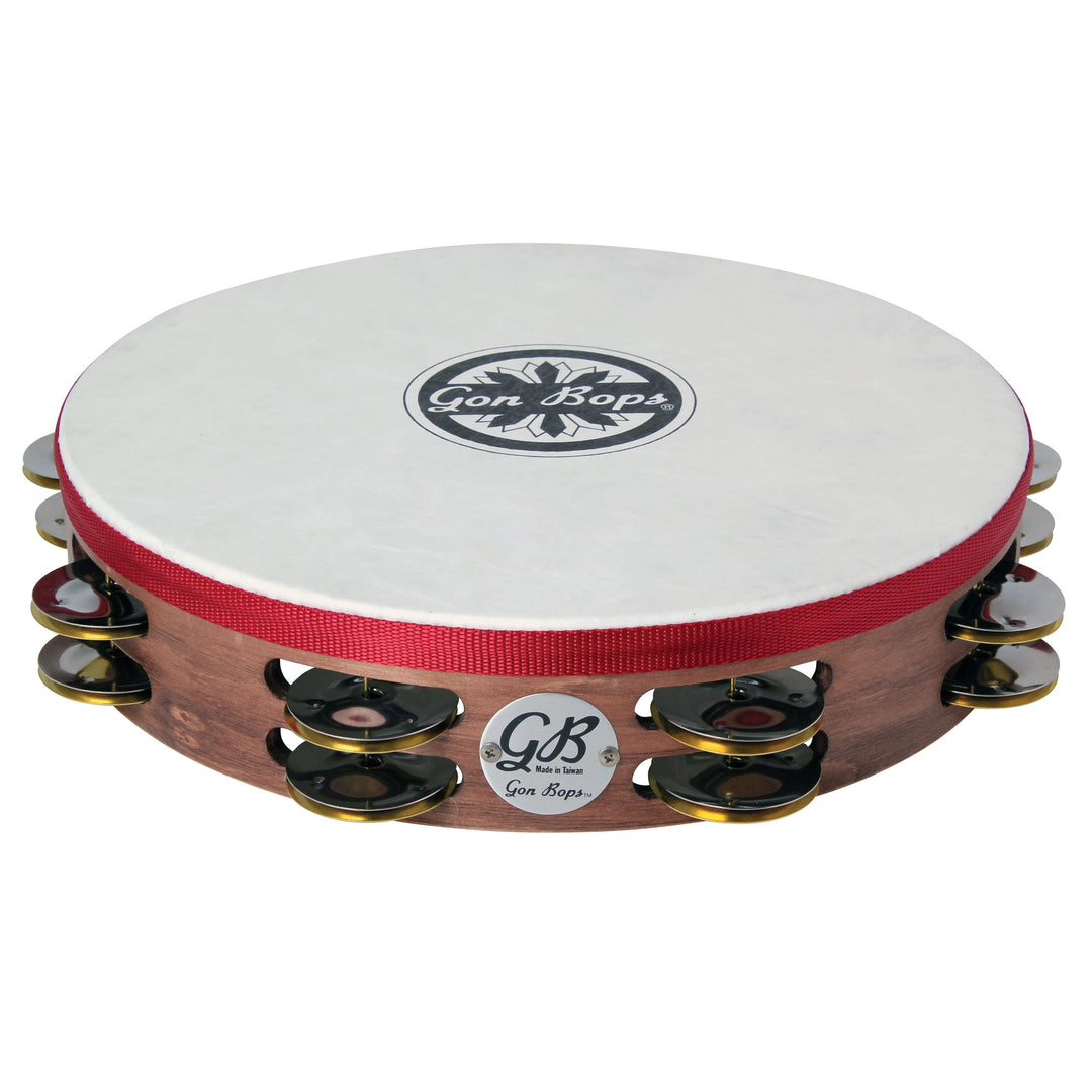 Gon Bops PTAMWH2 - Double Row Wooden Tambourine w/Head