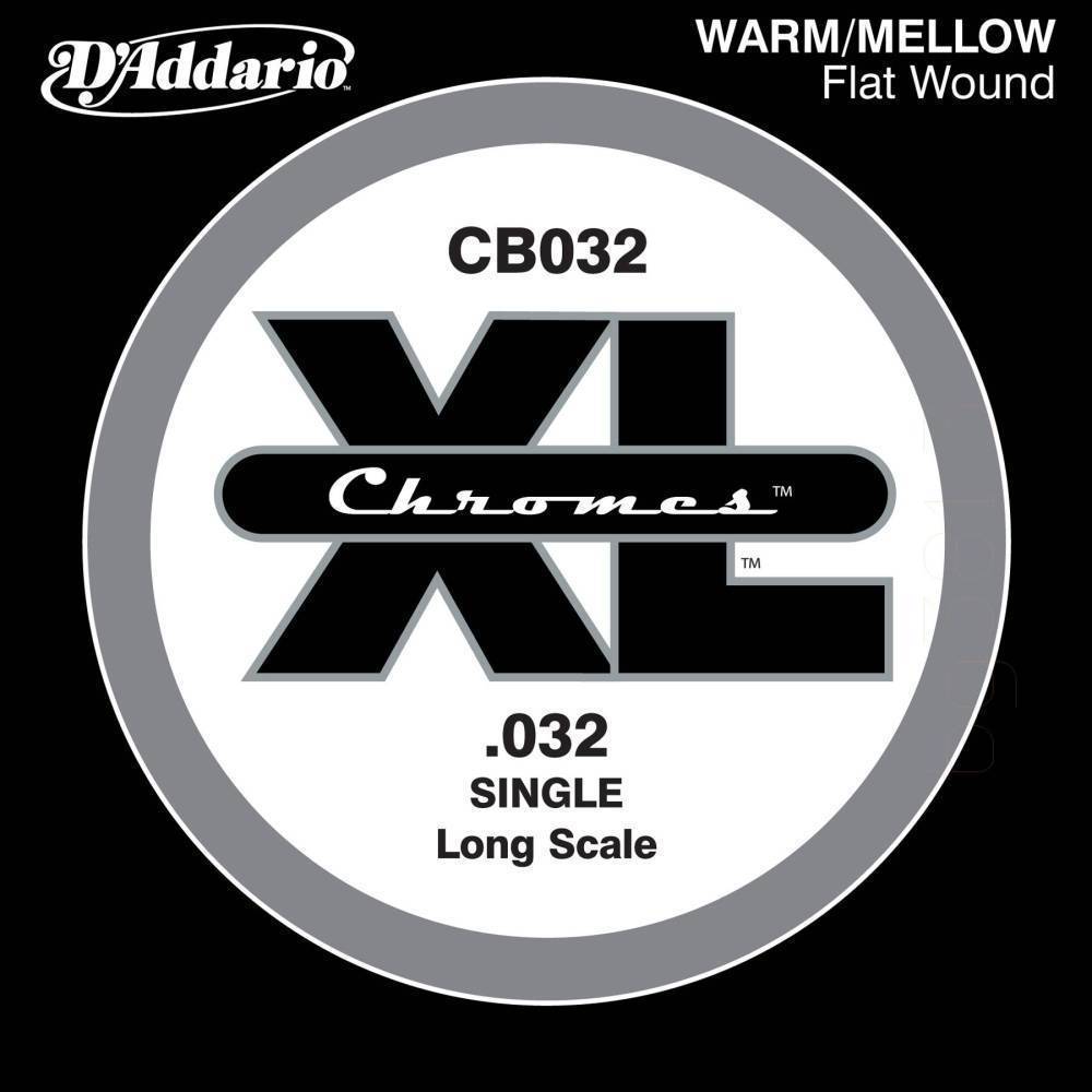 D'Addario CB032 - SINGLE  BASS CHROMES 032 LONG