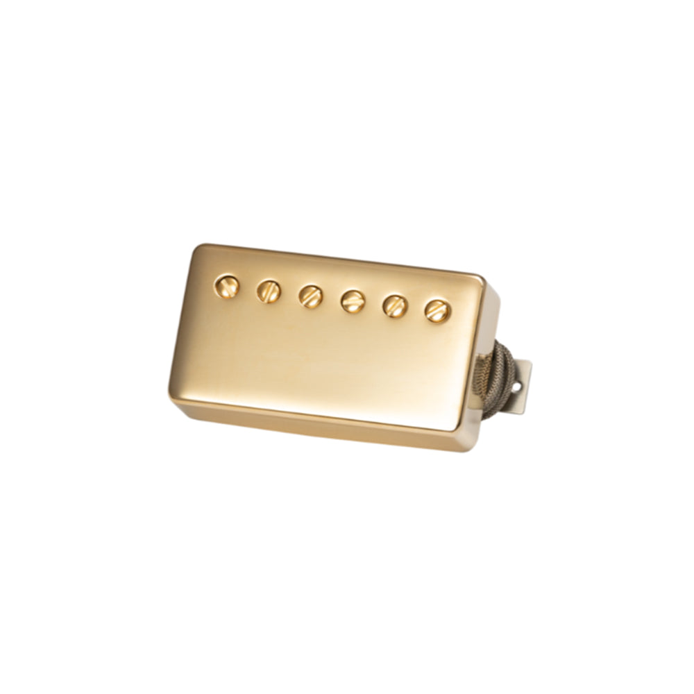 Gibson Custombucker Pickup (Double Black, True Historic Gold cover, 2-conductor, Unpotted, Alnico III, 8k ohms)