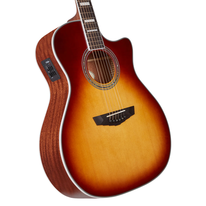 D'Angelico Premier Gramercy Acoustic Guitar - Iced Tea Burst