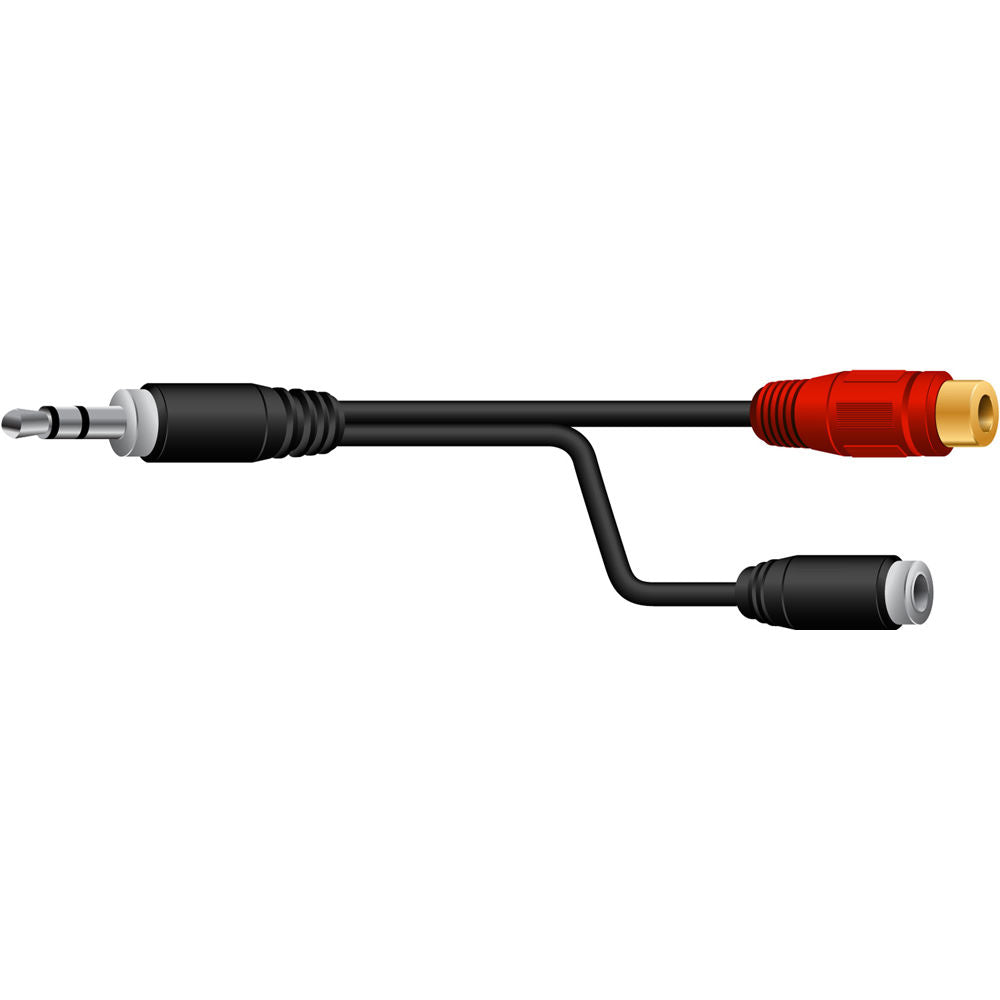 Key Digital KD-35MMAIRH 3.5mm Stereo Male to 3.5mm Stereo Female/RCA (4-Pack)