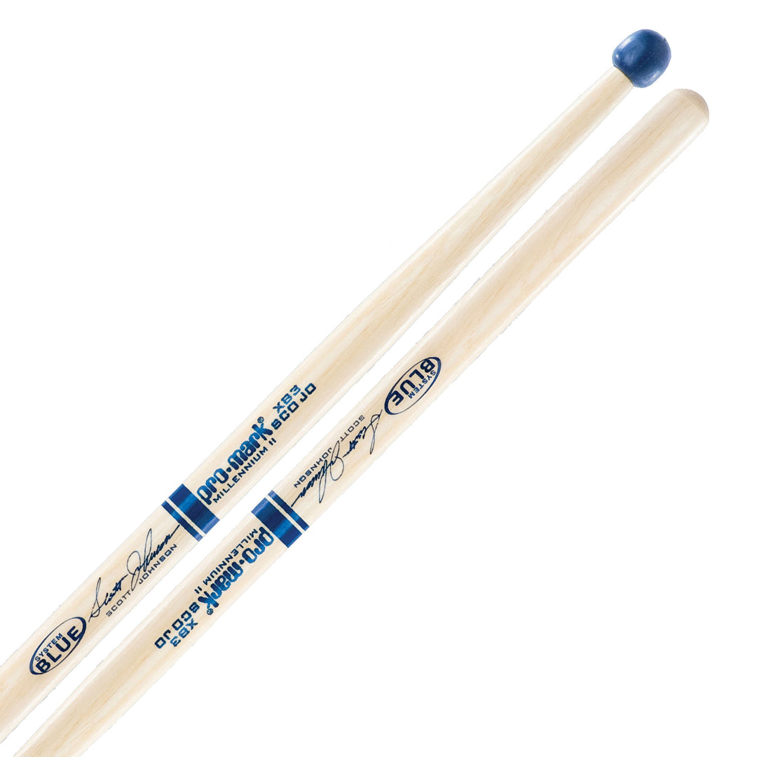 Promark TXXB3 -Promark XB3 Scott Johnson ''Sco-Jo'' X-Beat Practice Signature Marching Snare Sticks