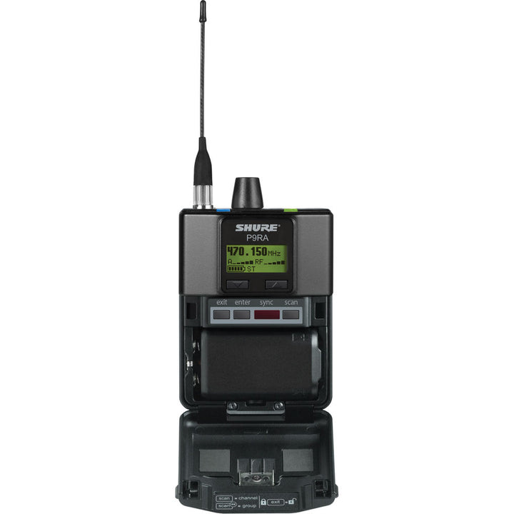 Shure P9RA+ Bodypack Receiver for PSM900 Wireless Monitoring System Single H20: 518 - 542 MHz