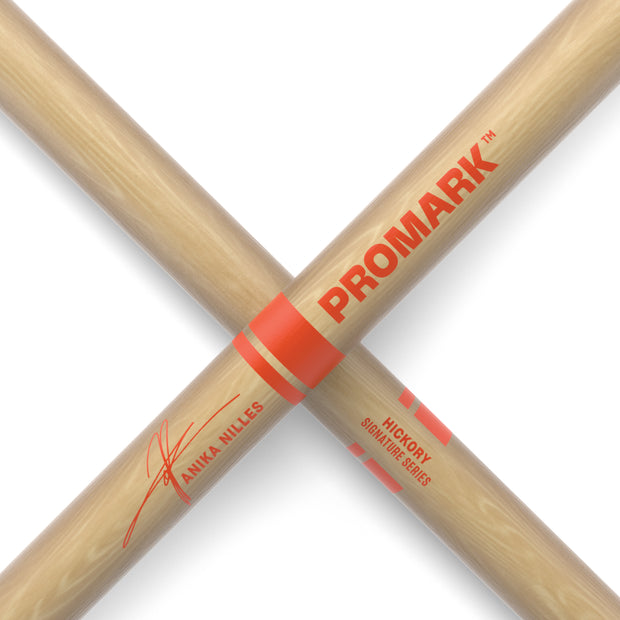 Promark RBANW-ProMark Anika Nilles Hickory Drumsticks, Wood Tip