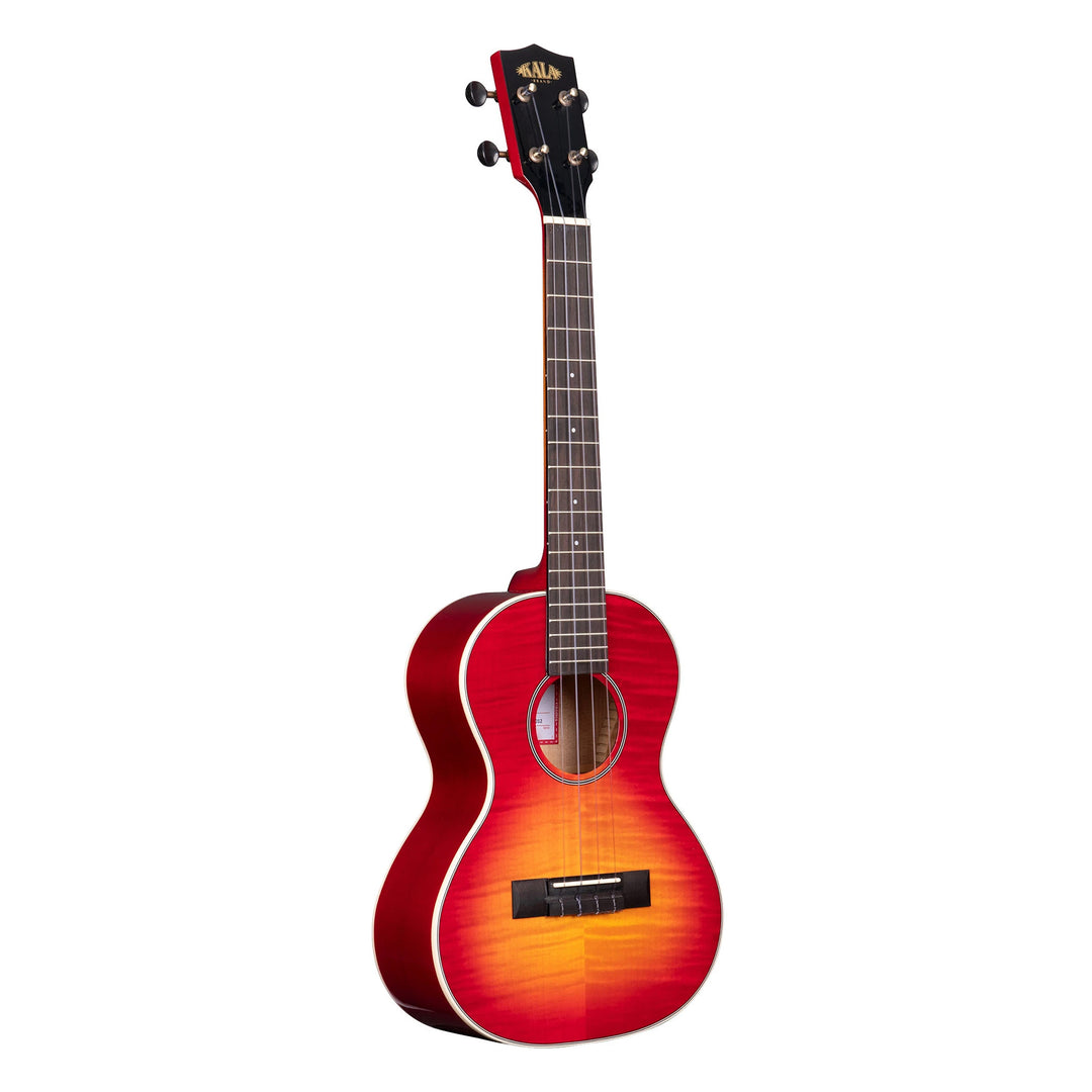 Kala KA-FMCB-T Gloss Flame Maple Tenor Ukulele - Cherry Burst