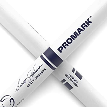 Promark TXDC17W-WHITE-Promark Scott Johnson Signature Marching Snare Sticks -White