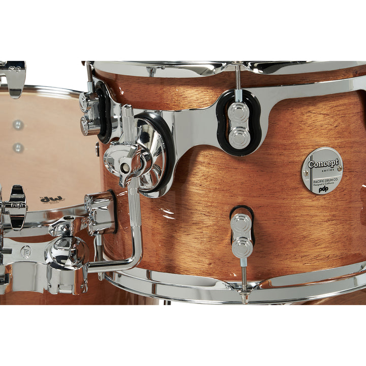 PDP Concept Exotic Series 5-Piece Maple Shell Pack w/ Chrome Hardware (18x22, 8x10, 9x12, 14x16F, 5.5x14) - Honey Mahogany