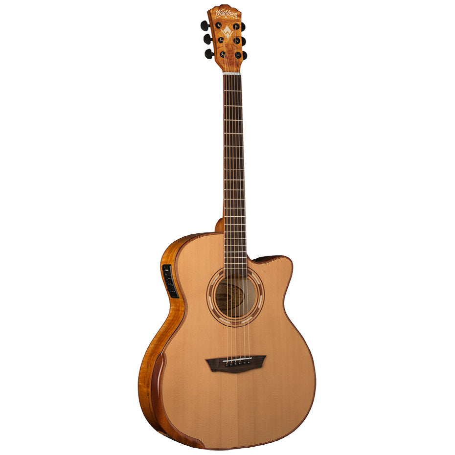 Washburn WCG66SCE-O Comfort Grand Auditorium w/Cutaway/Pickup,Solid Western Cedar Top, Spalted Maple Back & Sides