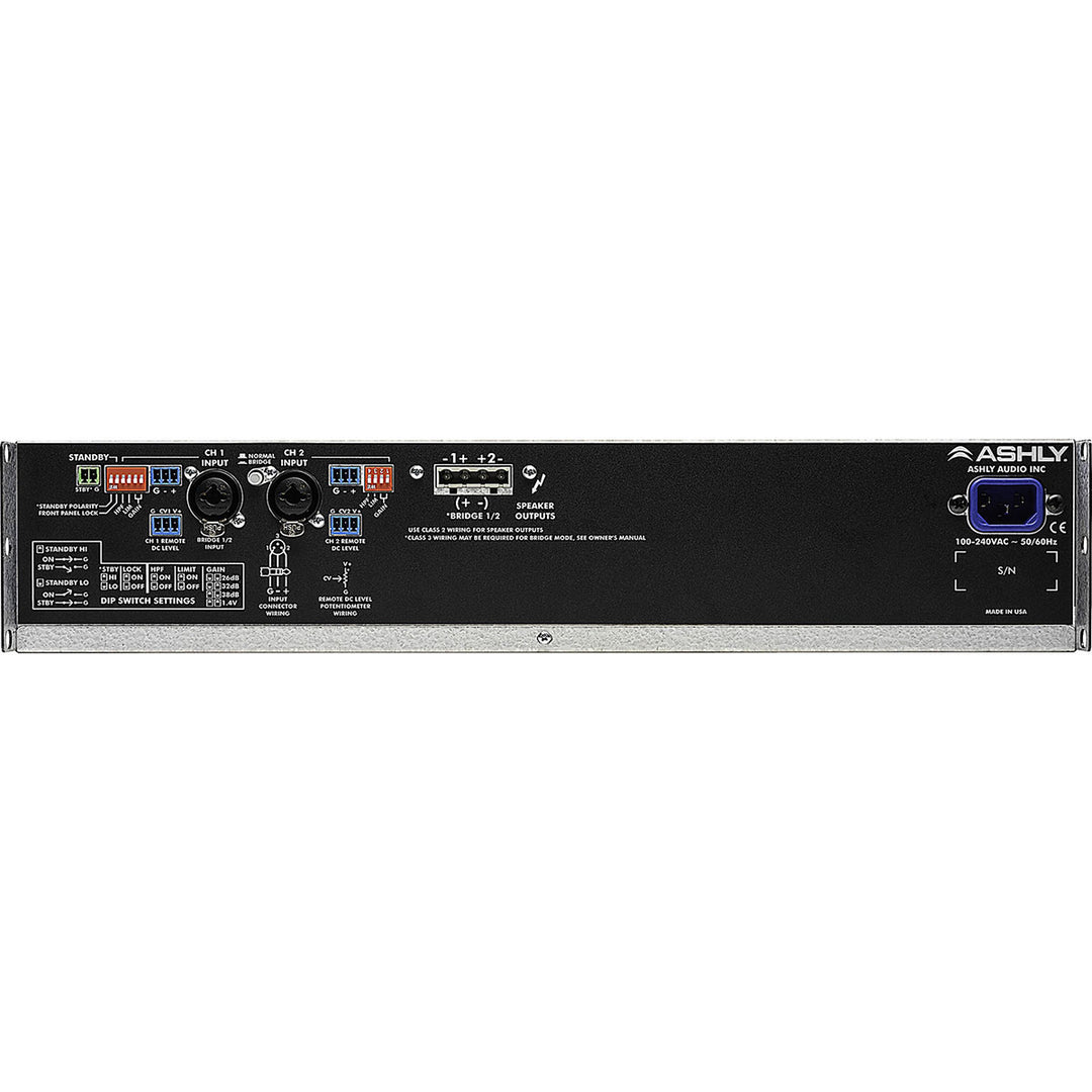 Ashly 2 x 1000W @ 4 Ohms, 600W @ 8 Ohms, 1000W 70V