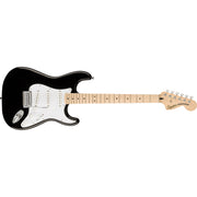 Squier Affinity Series Stratocaster Maple Fingerboard Electric Guitar w/ White Pickguard - Black