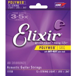 Elixir 11150 Acoustic Guitar 12 Strings Lite