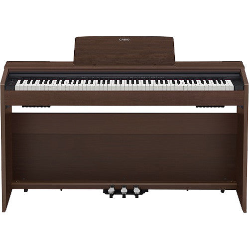 Casio PX-870 Privia 88-Key Digital Piano w/ Cabinet Stand & Pedals - Brown