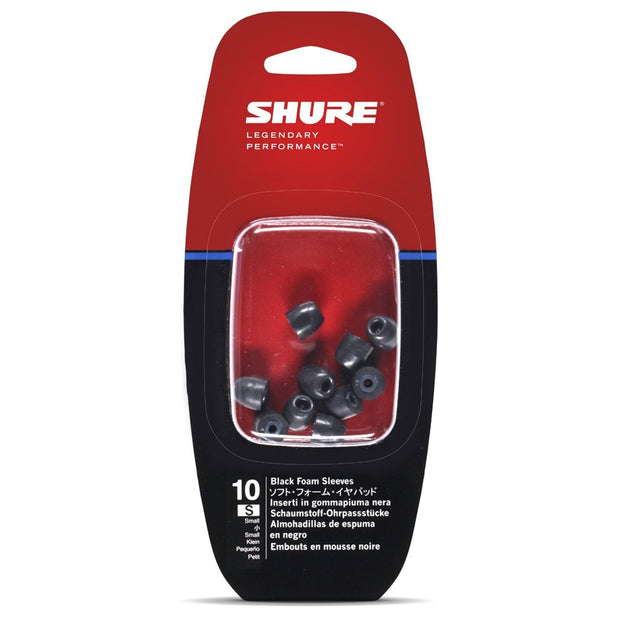 Shure EABKF1 Replacement Black Foam Sleeves for SE Series In-Ears Small 5 Pairs