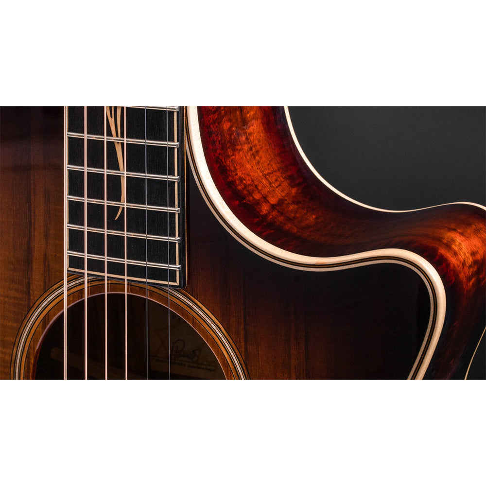 Taylor Guitars K24ce, Hawaiian Koa Top, Hawaiian Koa Back and Sides, West African Crelicam Ebony Fretboard, Expression System ® 2 Electronics, Venetian Cutaway with Taylor Deluxe Hardshell Brown Case