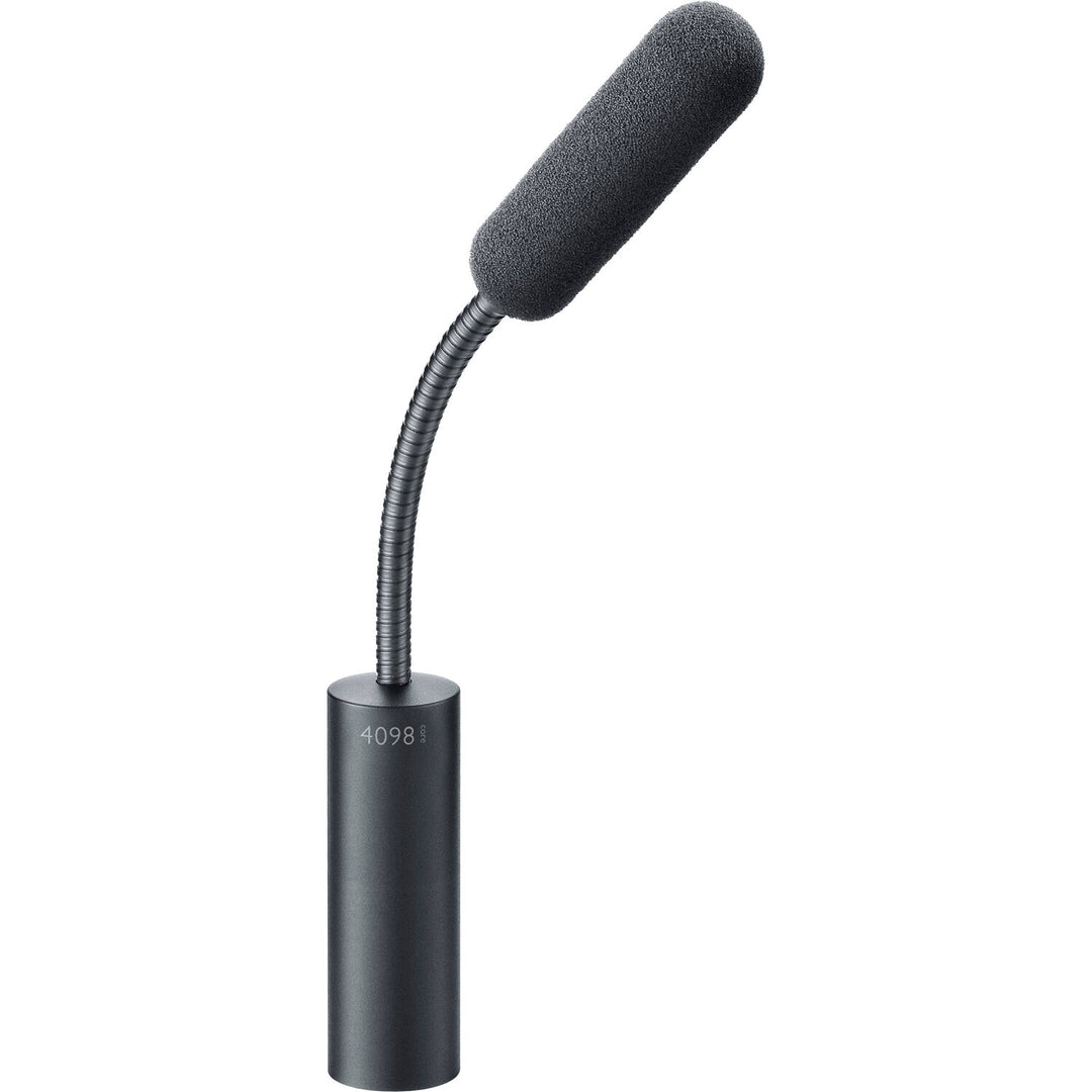 DPA Microphones 4098 CORE Supercardioid Microphone w/ 8” Boom, Full Gooseneck and XLR Connector - Black
