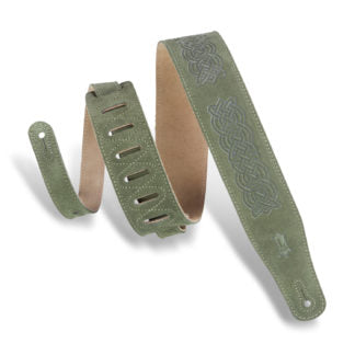 Levy's MS26CK-GRN Suede Leather Guitar Straps