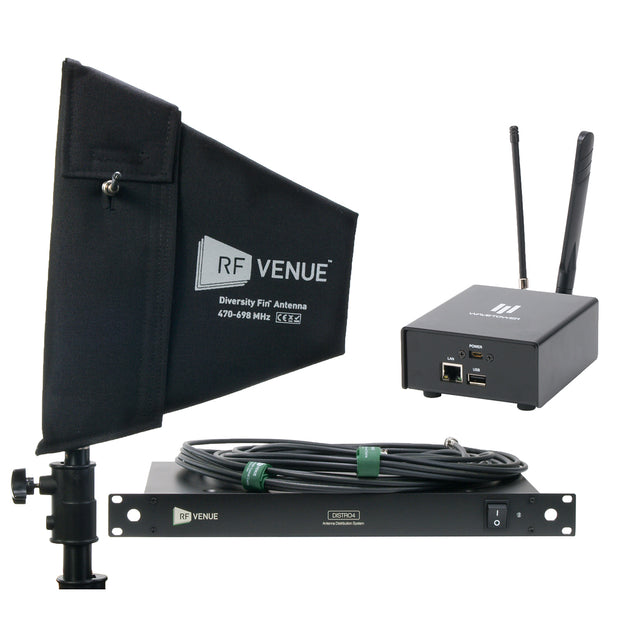 RF Venue DISTRO4 w/ DFIN Antenna Distribution Bundle - w/ Cover