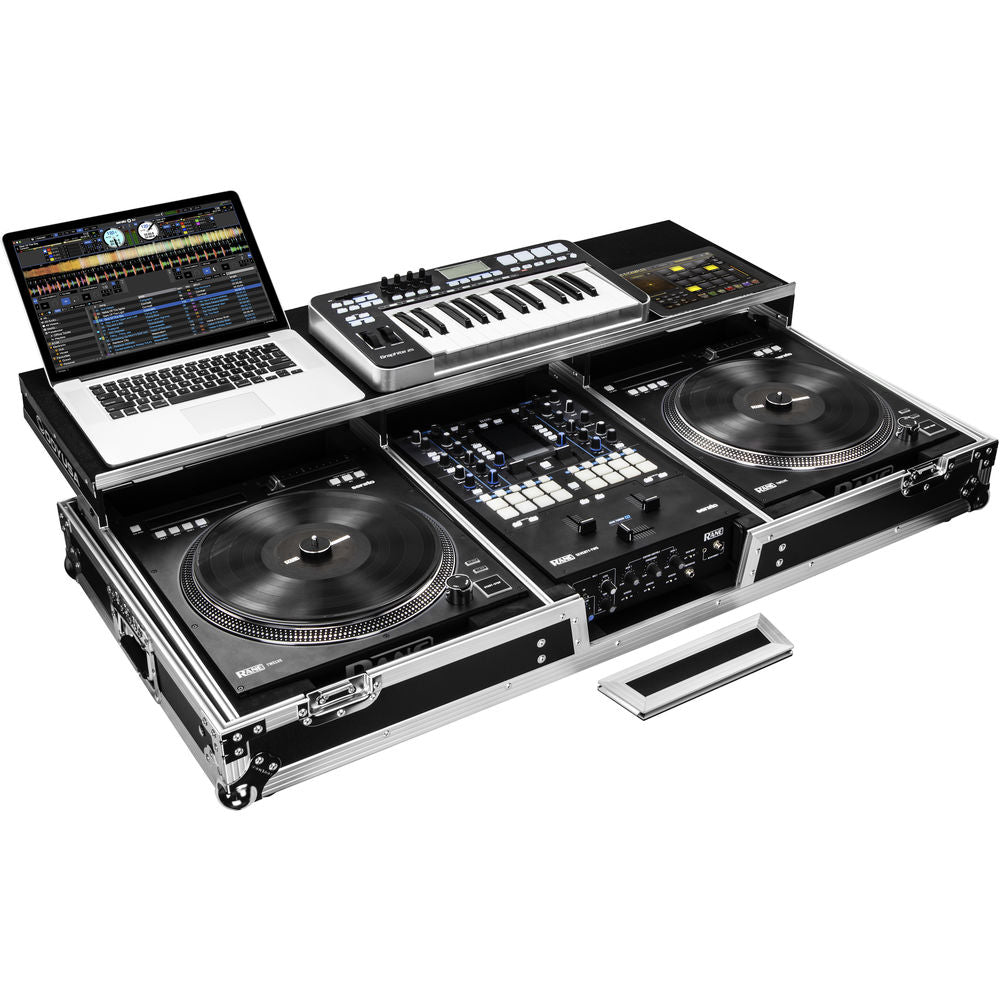 Odyssey FZGSPRA1272W DJ Coffin Case for Rane Seventy-Two & Rain Twelve Mixers - Silver and Black