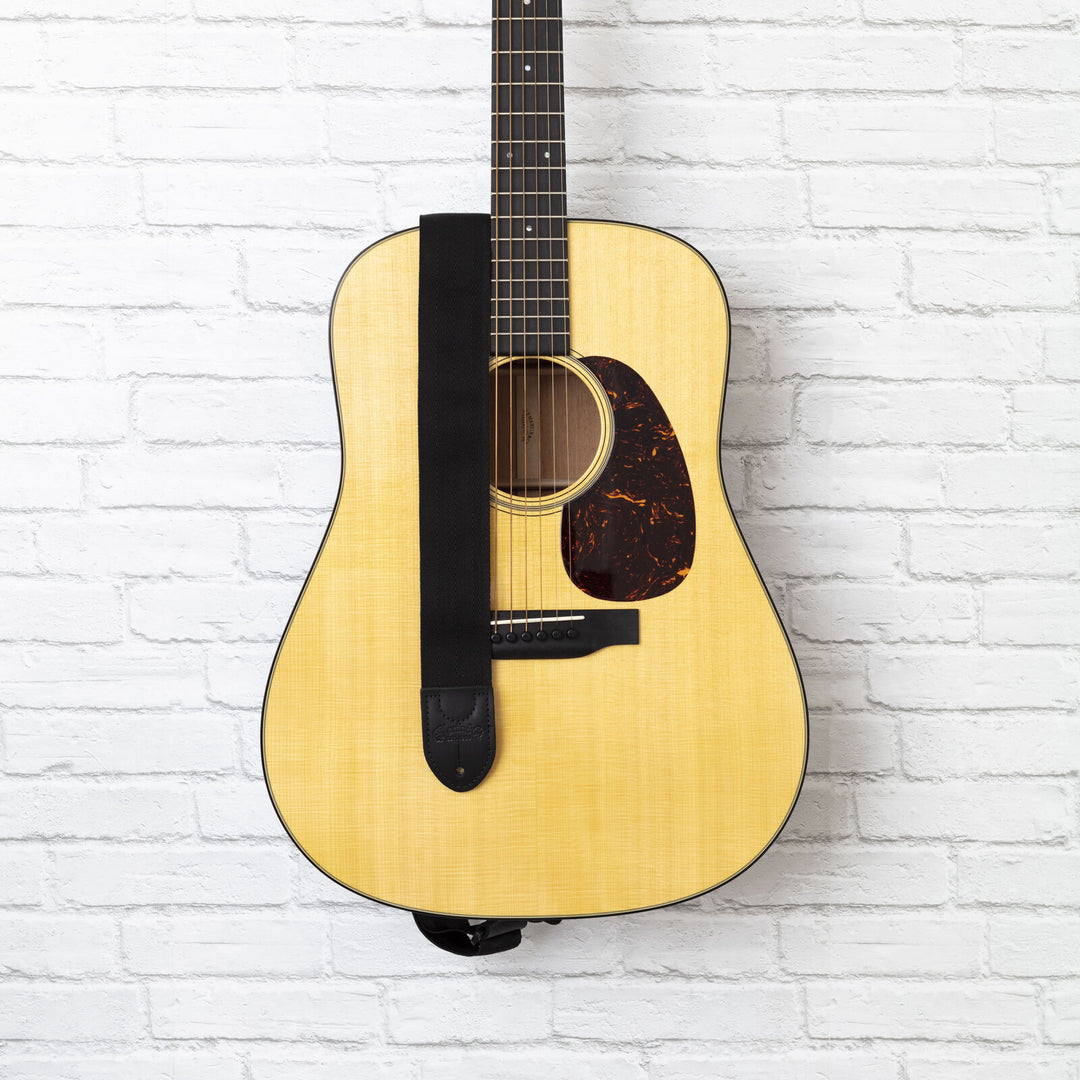 Martin Guitars Acc,Strap,Nylon w/Leather Ends,Black