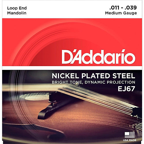 D'Addario EJ67 - SET MANDOLIN NICKEL MED