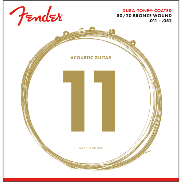 Fender 80/20 Dura-Tone Coated Acoustic Guitar Strings