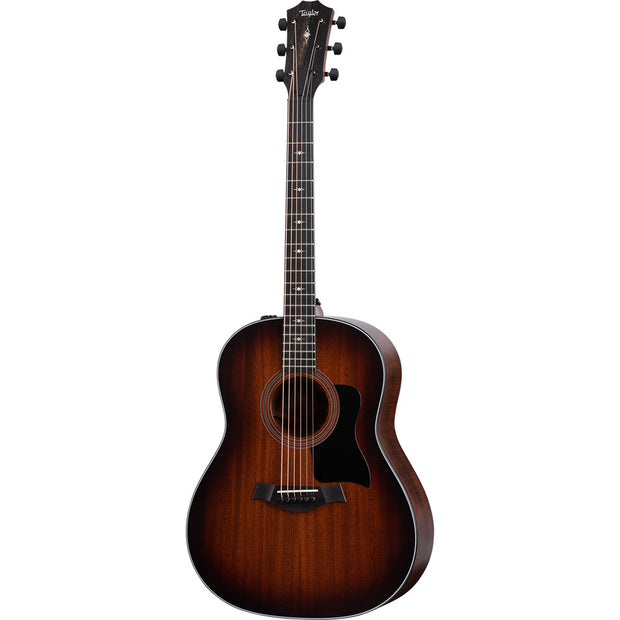 Taylor Guitars 327e, West African Crelicam Ebony Fretboard, Expression System ® 2 Electronics, Non-cutaway with Taylor Deluxe Hardshell-Western Floral Case