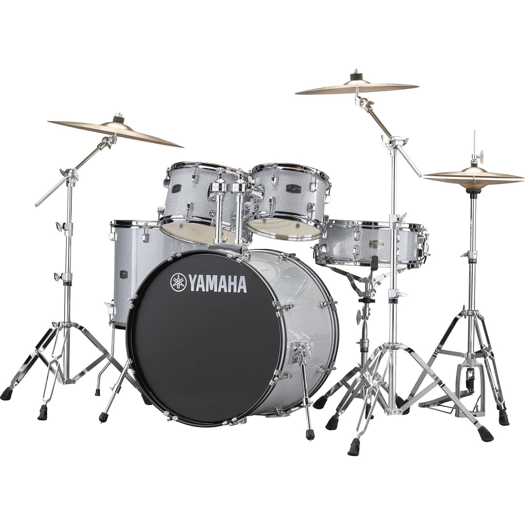 Yamaha RYDEEN 5-Piece 22” Bass Drum Kit w/ Hardware Cymbals Throne - Silver Glitter