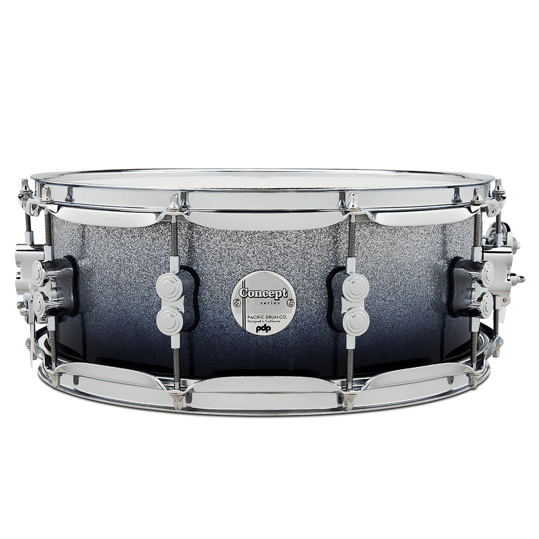 PDP Concept Maple Lacquer 5.5x14 Snare Drum w/ Chrome Hardware - Silver to Black Fade