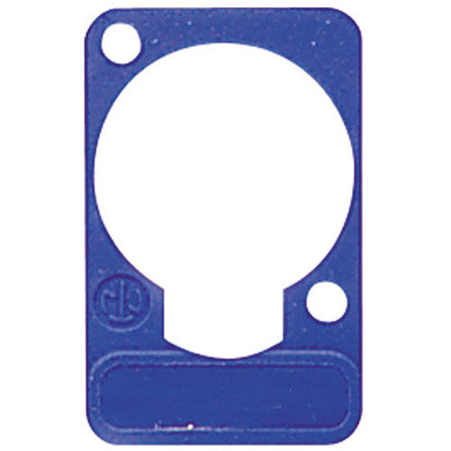 Neutrik DSS-6 - Blue Lettering Plate for D Size Knockouts
