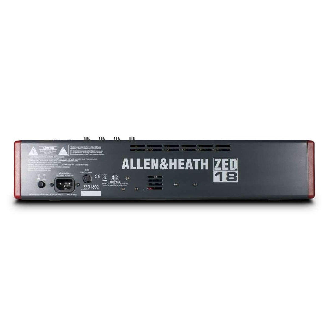Allen & Heath ZED-18 Mixer - 10 Mono / 4 Stereo with USB