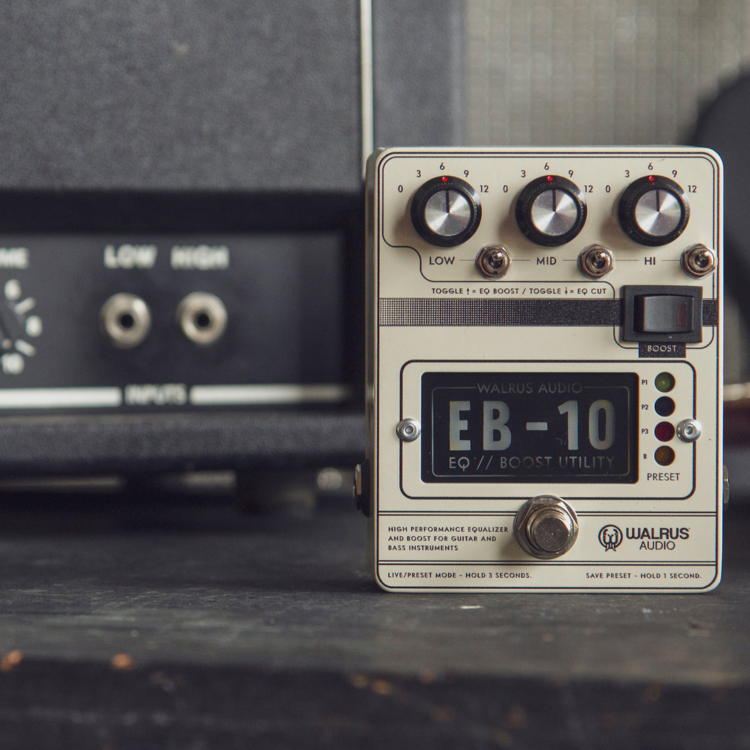 Walrus Audio EB-10 Preamp EQ Boost Guitar Effect Pedal - Cream
