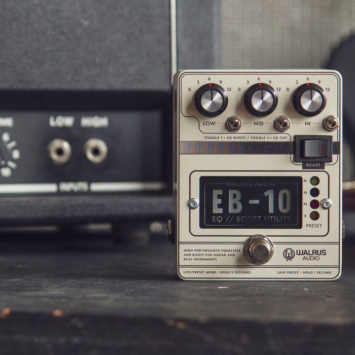 Walrus Audio EB-10 Preamp EQ Boost Guitar Effect Pedal - Cream