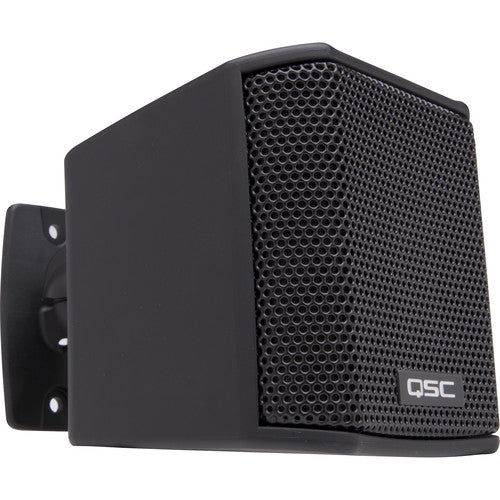QSC 2.75'' Satellite Surface Speaker,16-Ohm, 150 Degree Conical Coverage, Mounting Bracket (Black) (Pair)