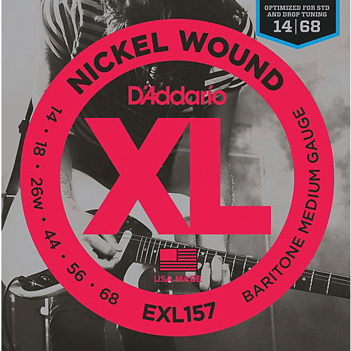 D'Addario EXL157 - SET ELEC BARITONE GTR XL MED