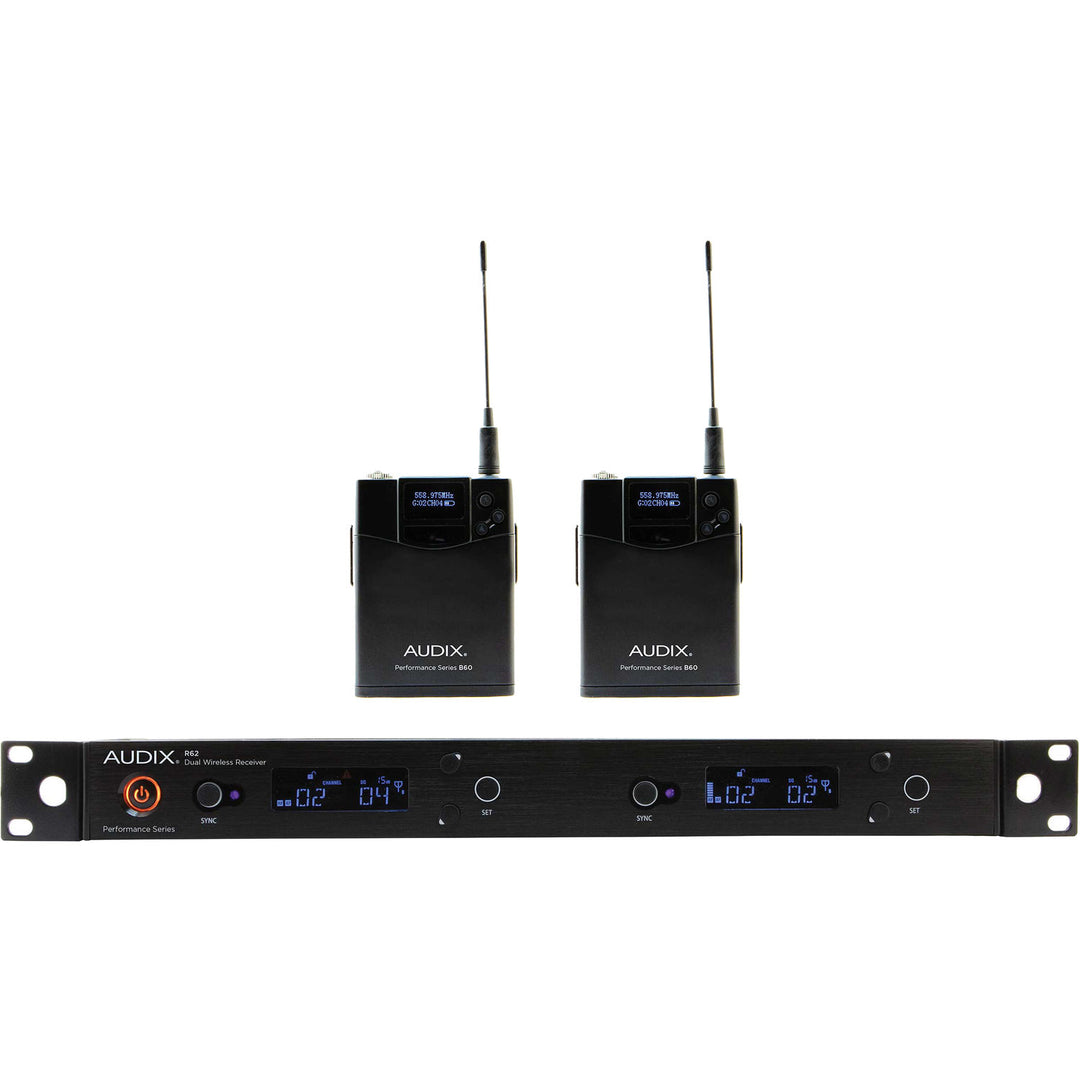 Audix AP62 BP Dual-Channel Bodypack True-Diversity Wireless System (A: 522 MHz – 586 MHz)