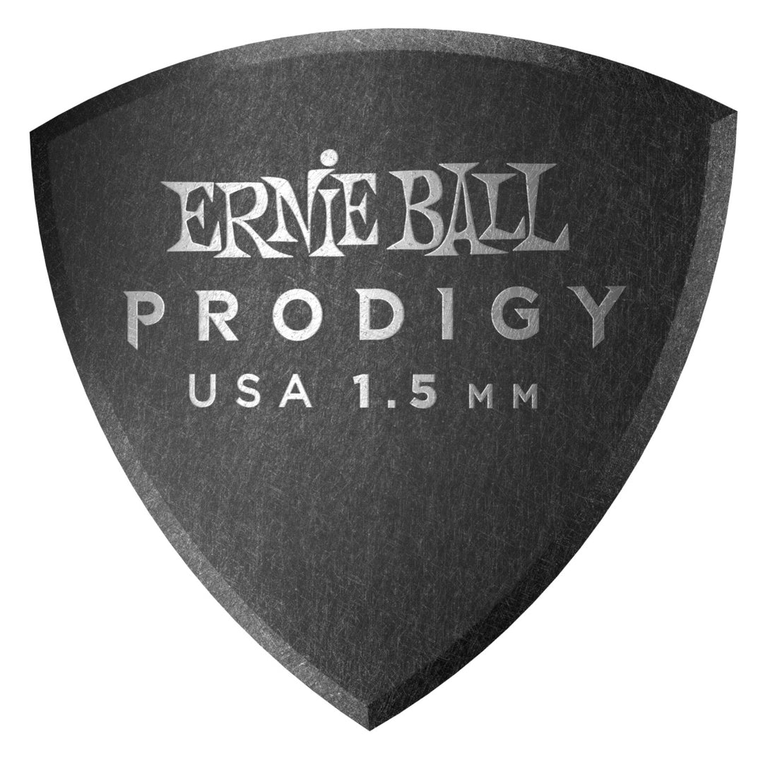 Ernie Ball Guitar Picks Prodigy (Bag of 6) Black 1.5mm - Shield, Large