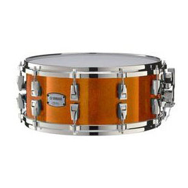 Yamaha AMS1460 Snare Drum Absolute Hybrid Maple 14” x 6” - Orange Sparkle