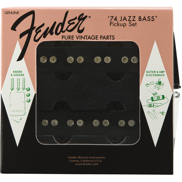 Fender Pure Vintage '74 Jazz Bass Pickup Set - Black