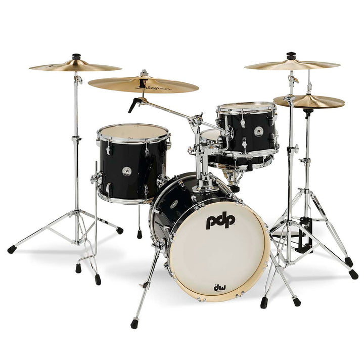 PDNY1604BO- PDP New Yorker 4-Piece Kit FinishPly Shell Pack (14x16 w/ BDM, 8x10, 12x13FT, 5x14 Snare) - Black Onyx Sparkle