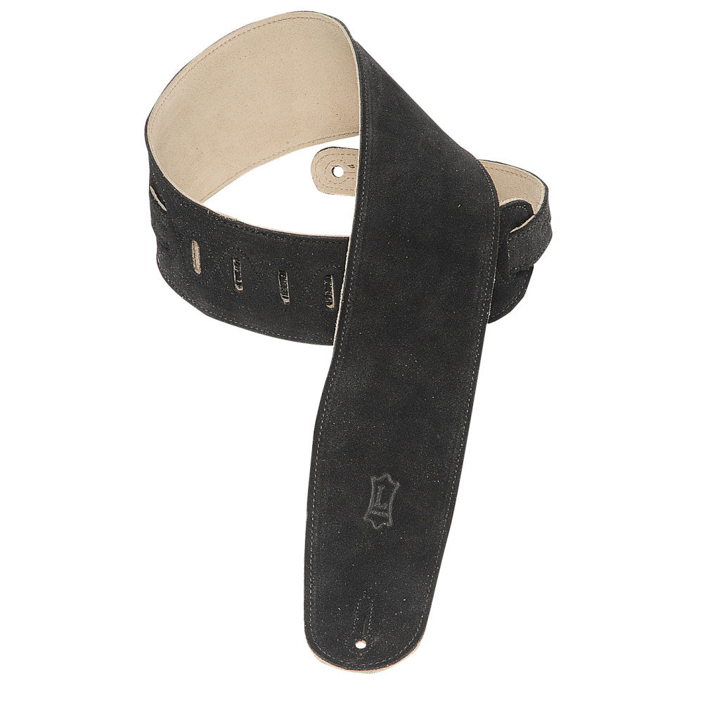 Levy's MS4-BLK Suede Leather Bass Guitar Straps