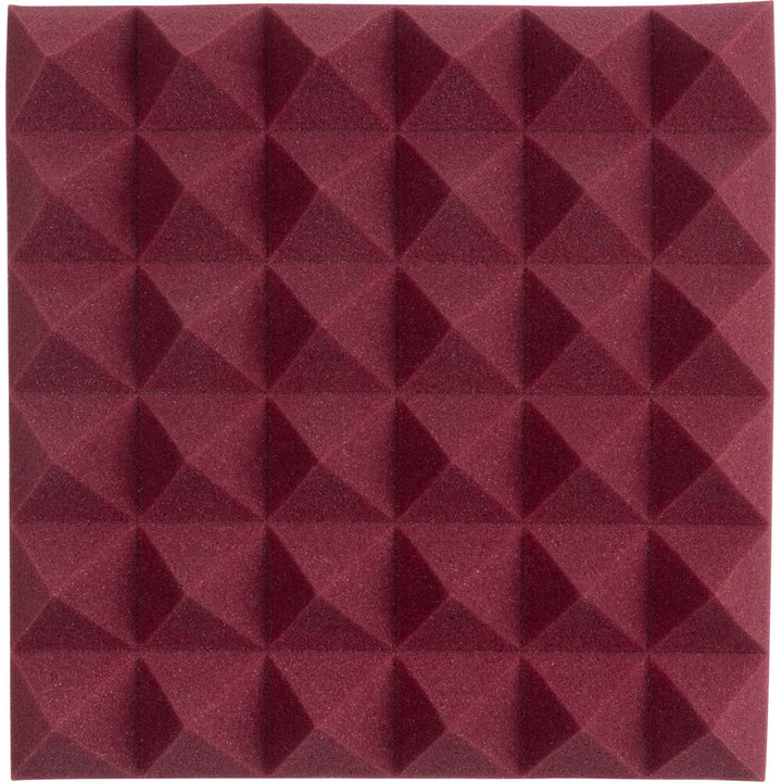 Gator Acoustic Pyramid Panel 12”x12” (2-Pack) - Burgundy