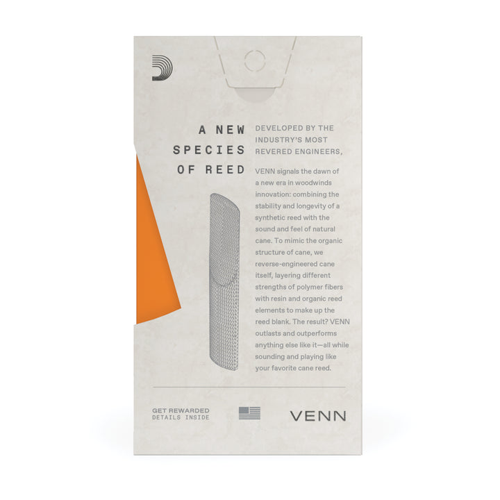 D'Addario VENN TEN SAXOPHONE REED, 3.0