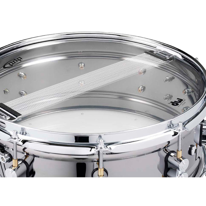 PDP Concept Metal 6x12 Snare Drum Dual-Beaded 1mm Rolled Black Nickel Over Steel w/ Chrome Hardware