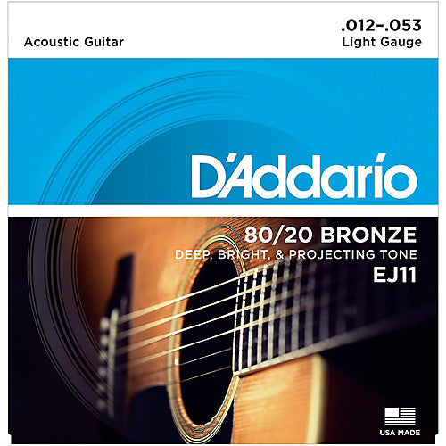 D'Addario EJ11 - SET ACOUS GTR 80/20 BRZ LITE